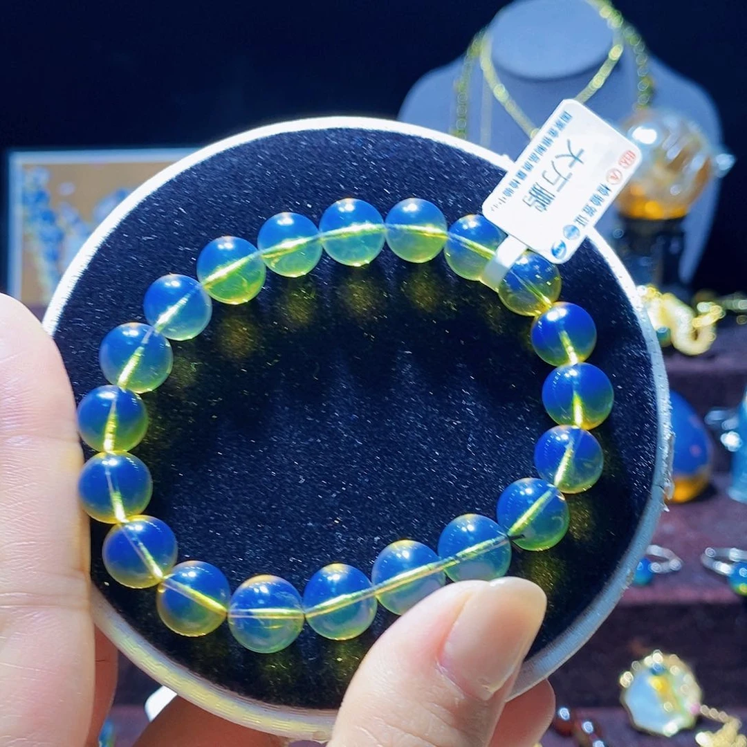 未镶嵌蓝珀裸石9.5m➕几乎净水福利手串