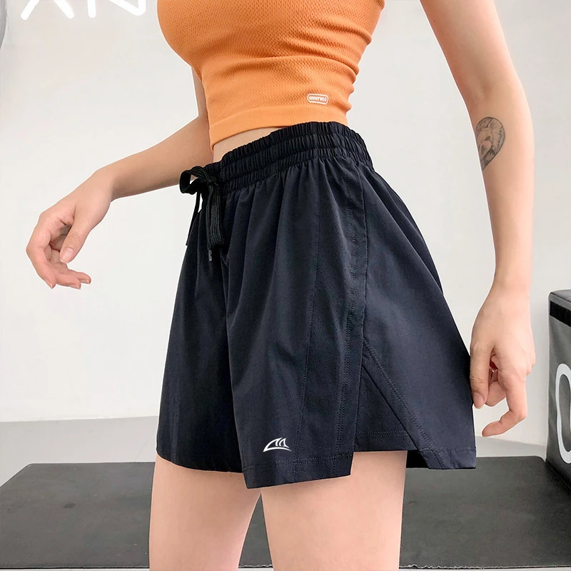 纵帆假两件瑜伽短裤女春夏款速干防走光羽毛球运动跑步网球健身裤