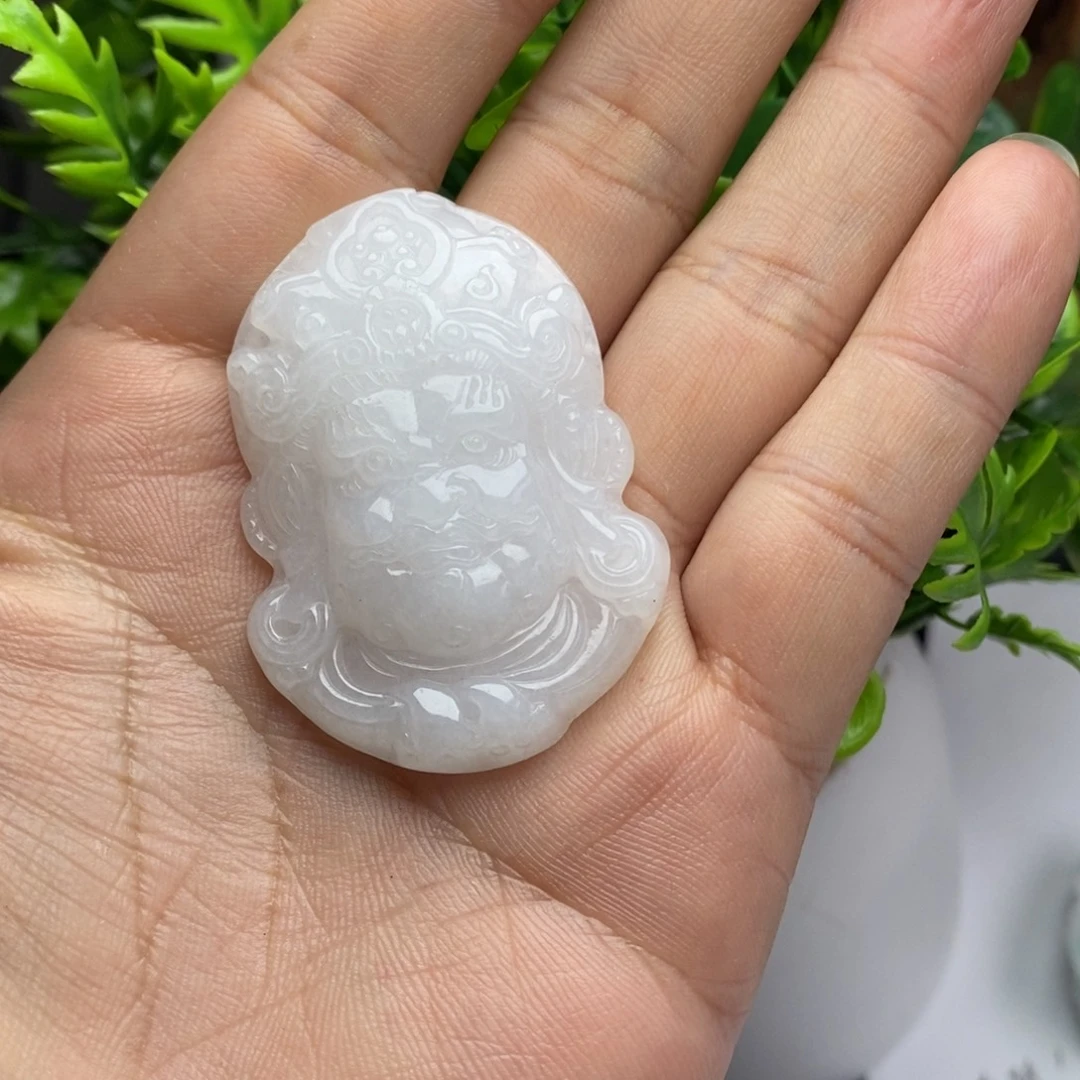 定制翡翠未镶嵌缅甸翡翠黄财神出人头地