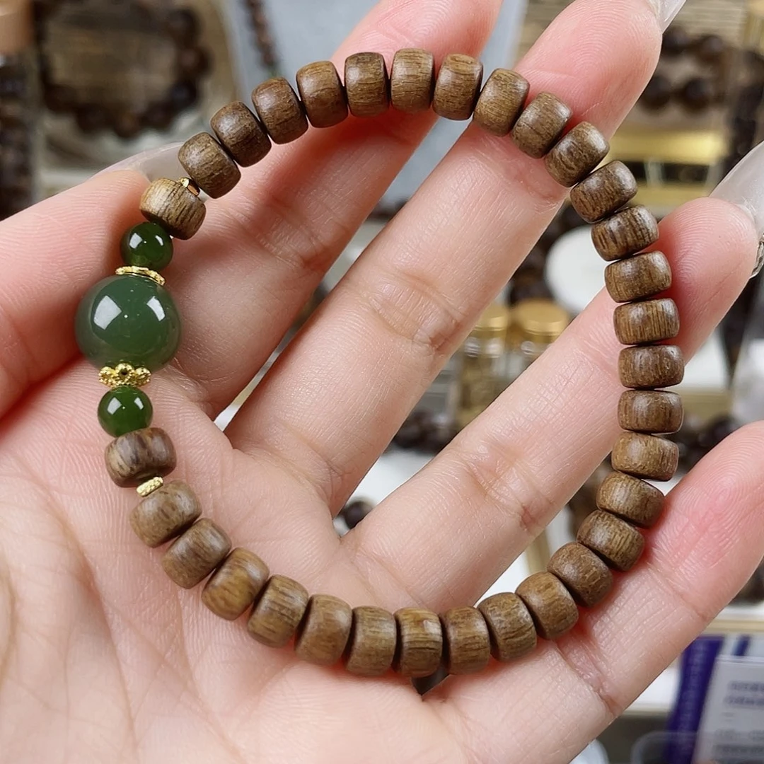 手串沉香富森红土沉窖藏糖心古董玉化瘤疤0.7