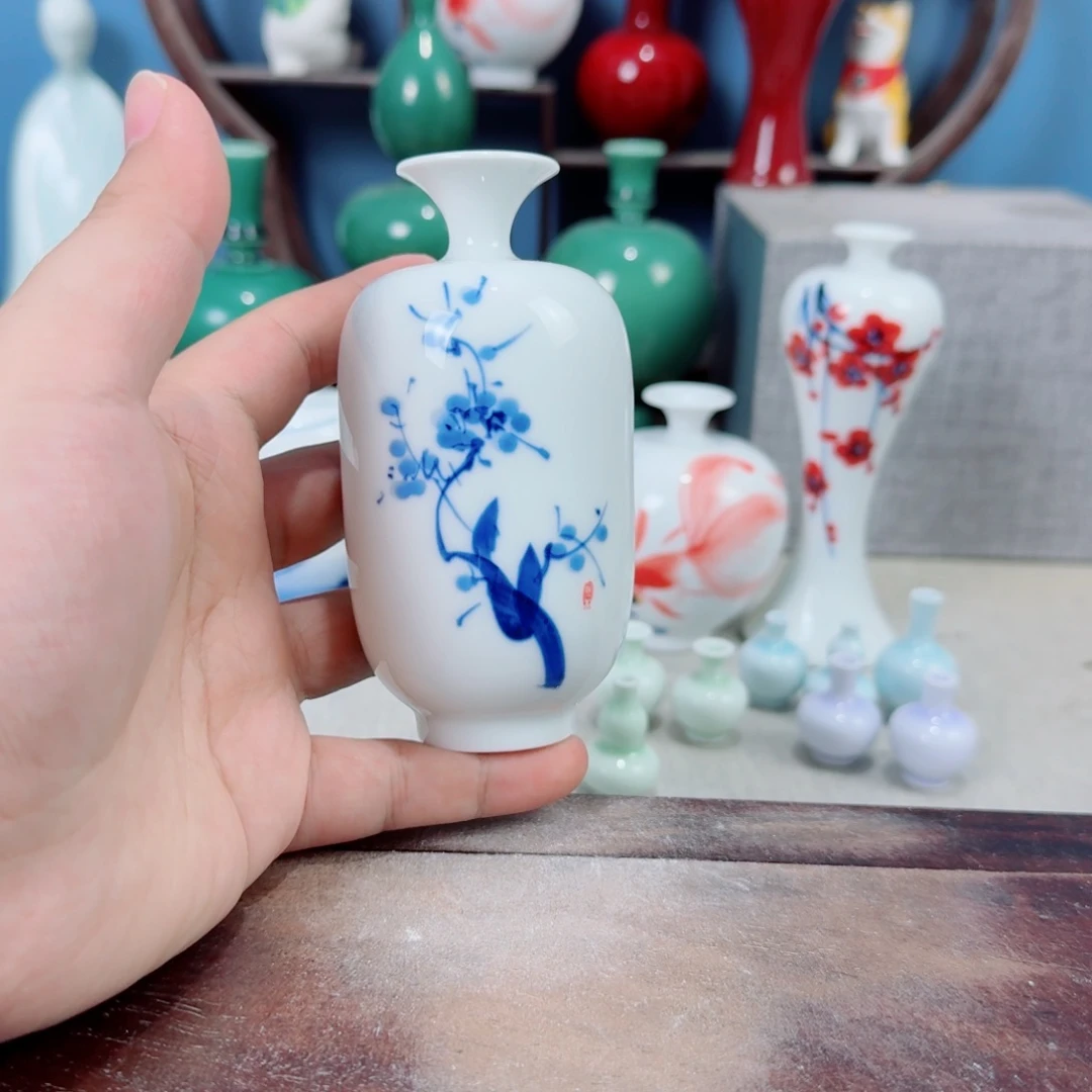 陶瓷手工小花器摆件