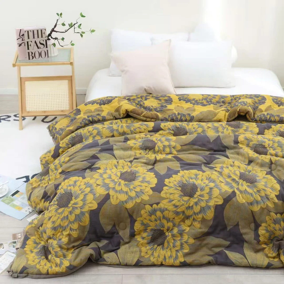 金菊映秋-双层纱柔软舒适亲肤提花轻奢被