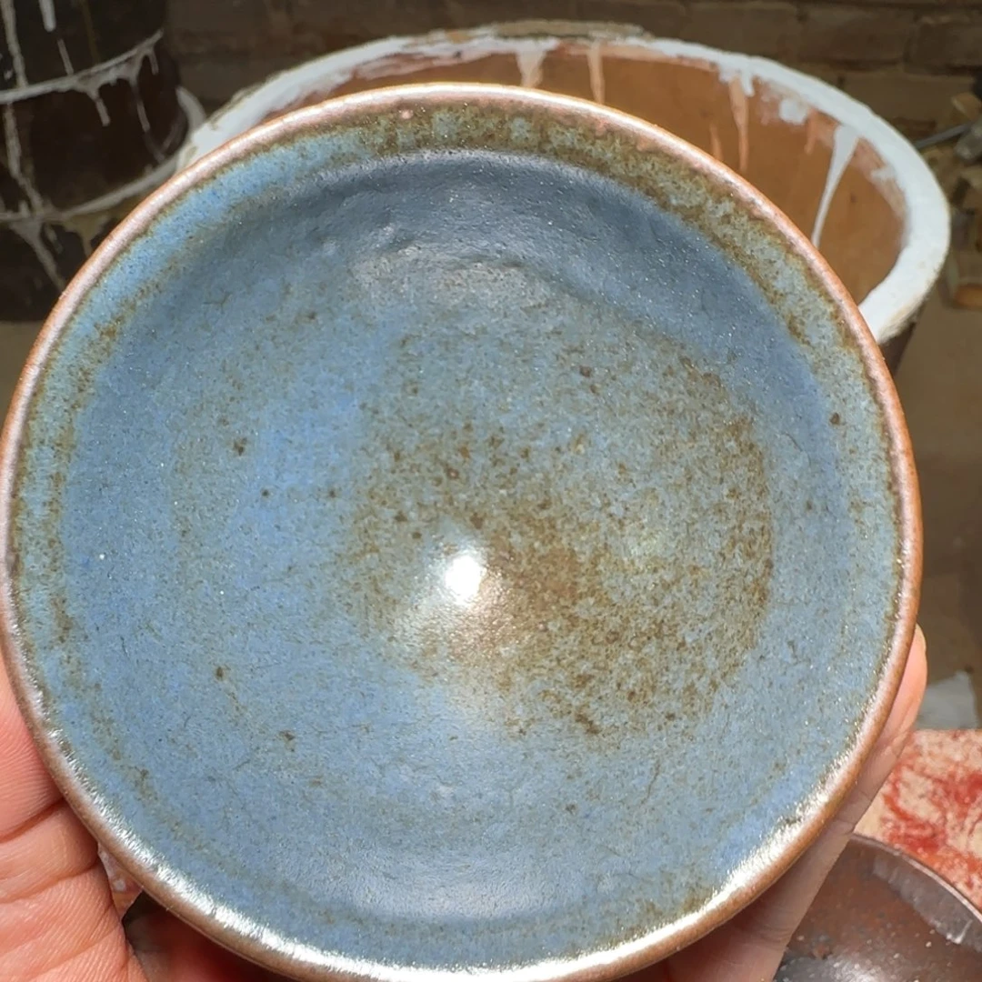 柴烧建盏茶盏茶杯418