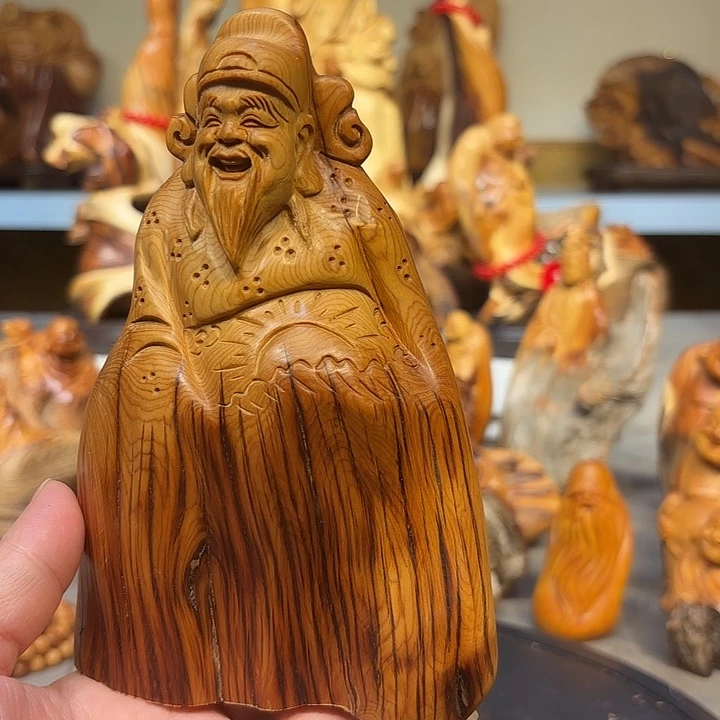 柏木太行崖柏财神爷