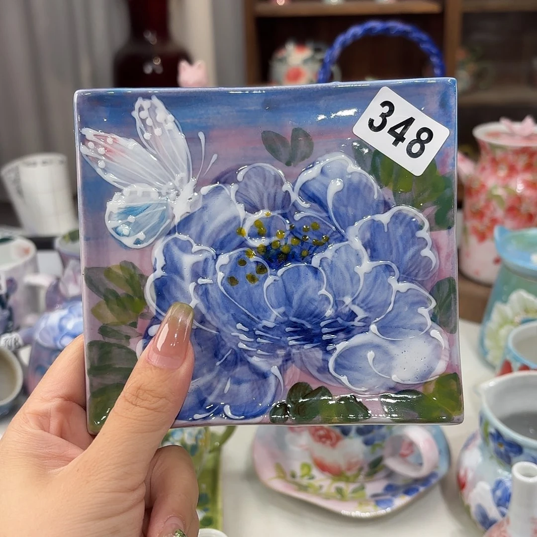景德镇手绘高温釉下彩陶瓷茶具