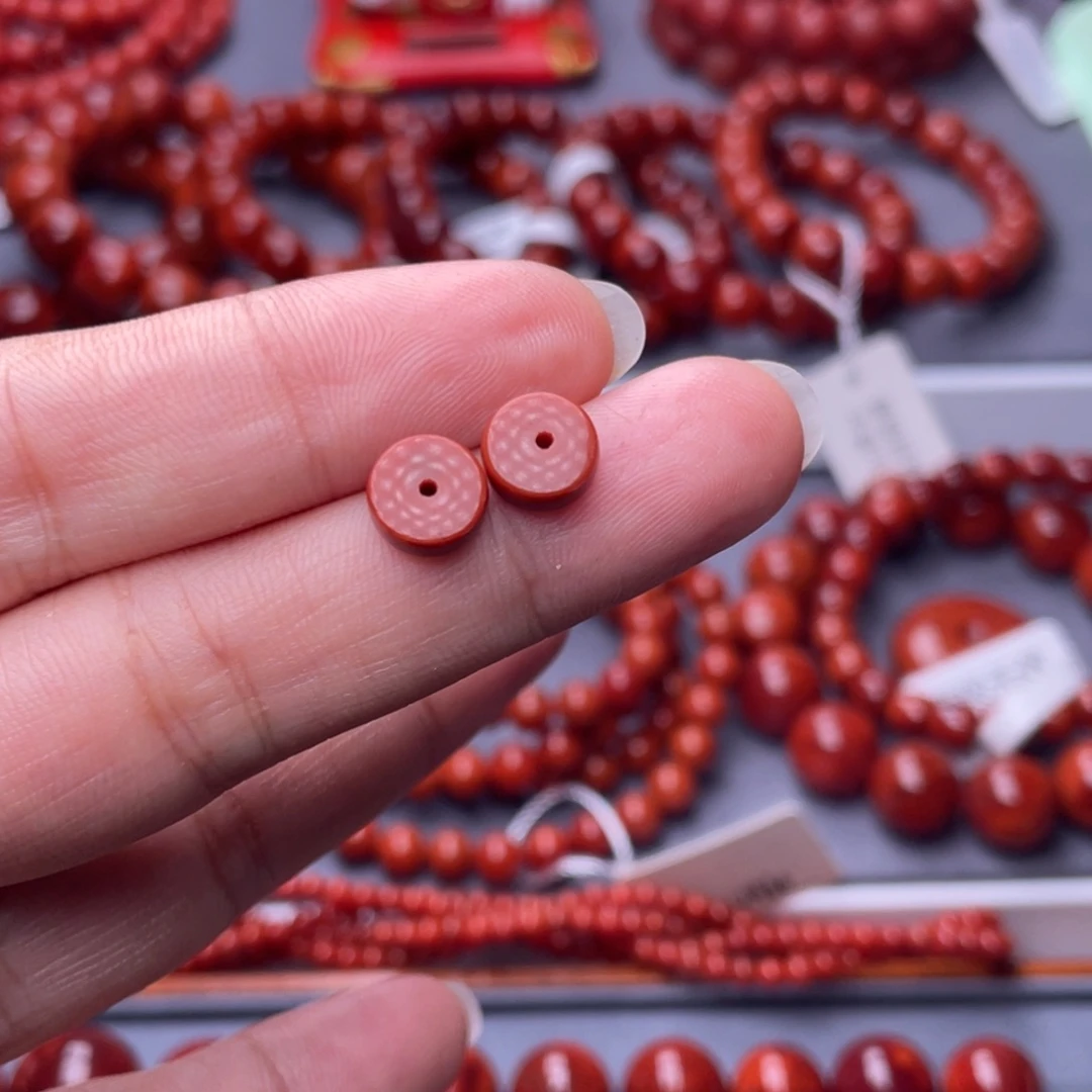 未镶嵌配珠南红玛瑙8mm瓦西锦红满色满肉隔片