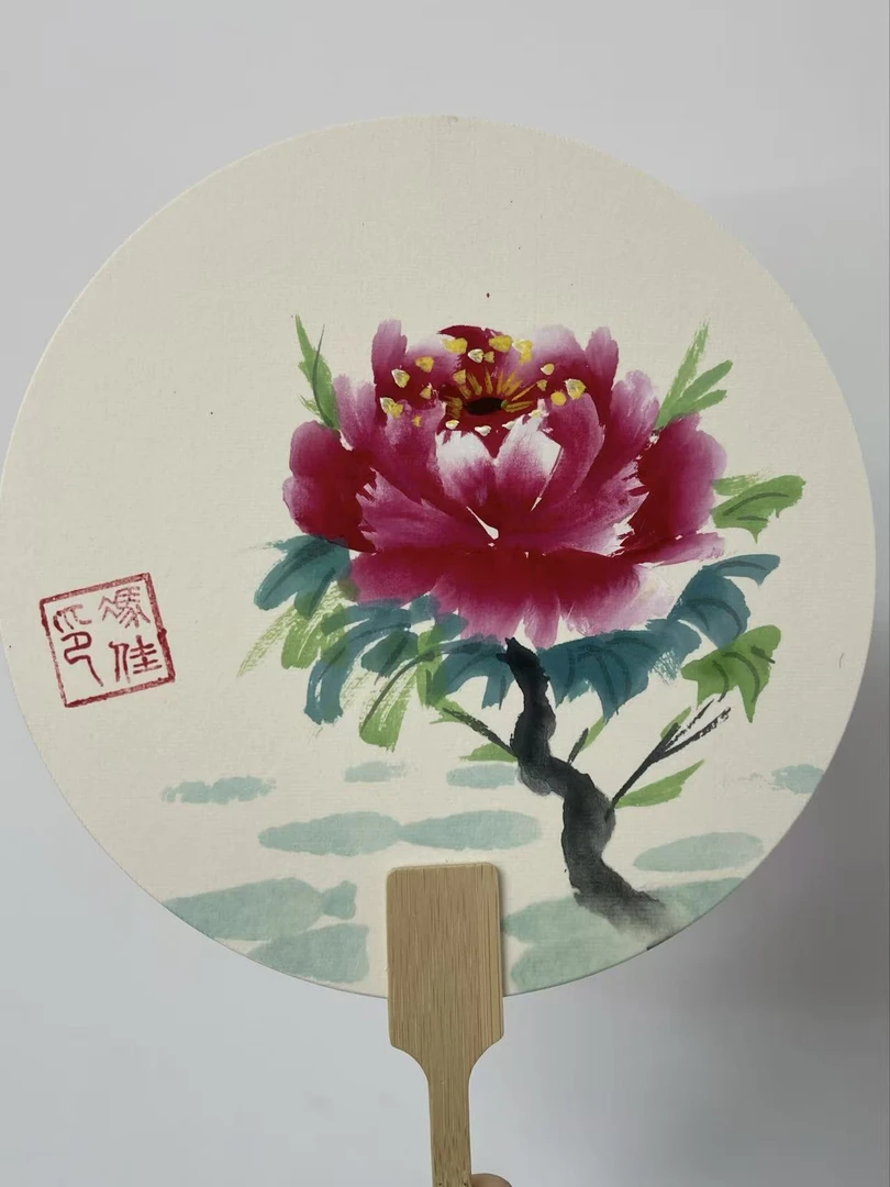 牡丹花扇子