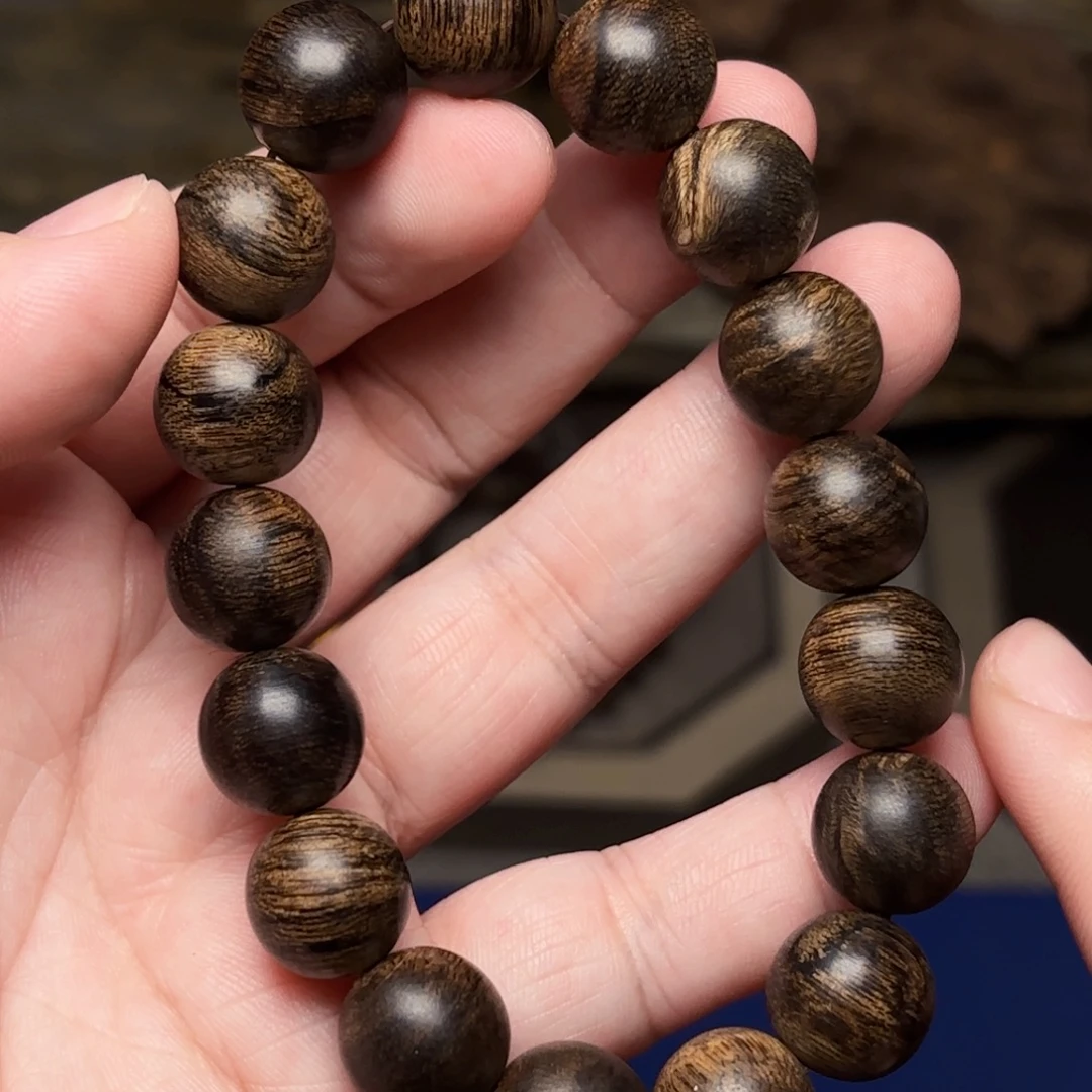 沉香手串越南芽庄白棋楠帝王瘤疤1.2