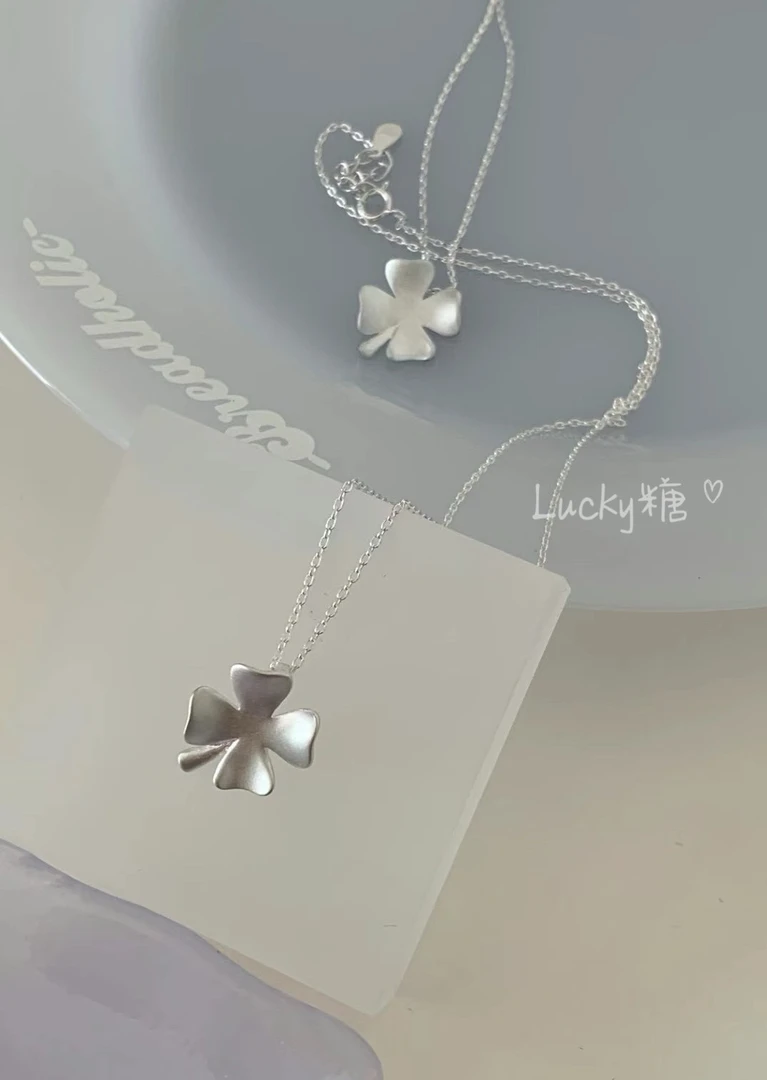 链子925银 韩系s925银四叶草项链 糖糖子 改价链接 no退换