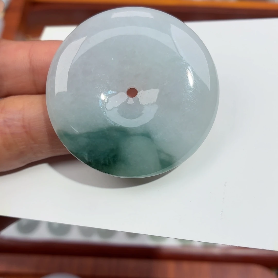 南***人翡翠未镶嵌颈饰平安扣车挂分单2