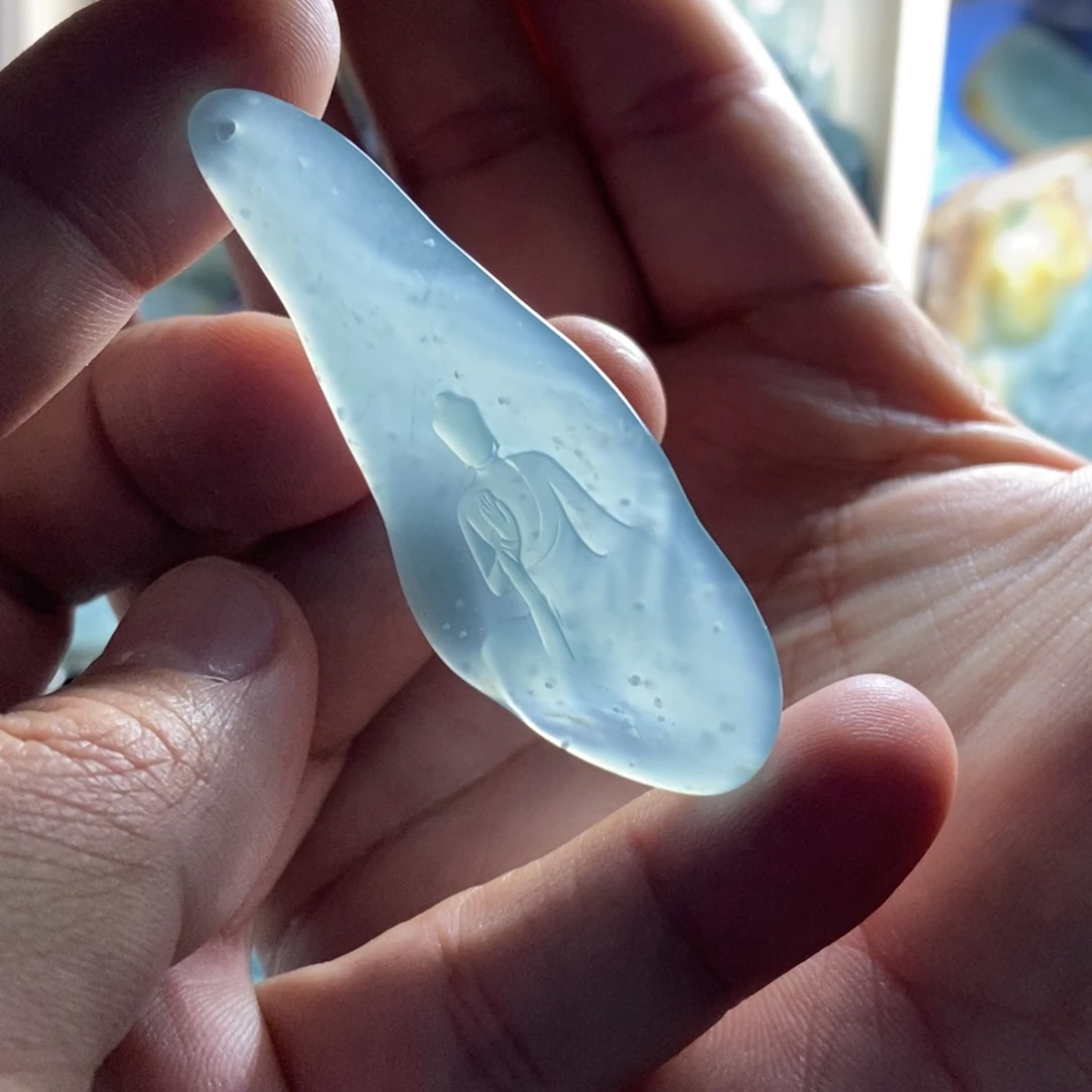 翡翠颈饰未镶嵌悟道