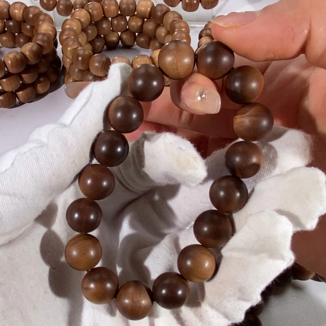 ****️檀香木无事牌横纹黑肉老料沉水瑕疵1.2大福利