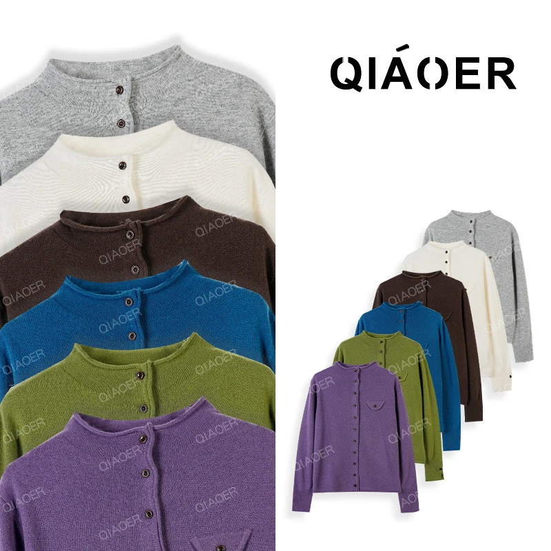 乔儿定制【时光织语】100绵羊毛新款针织开衫