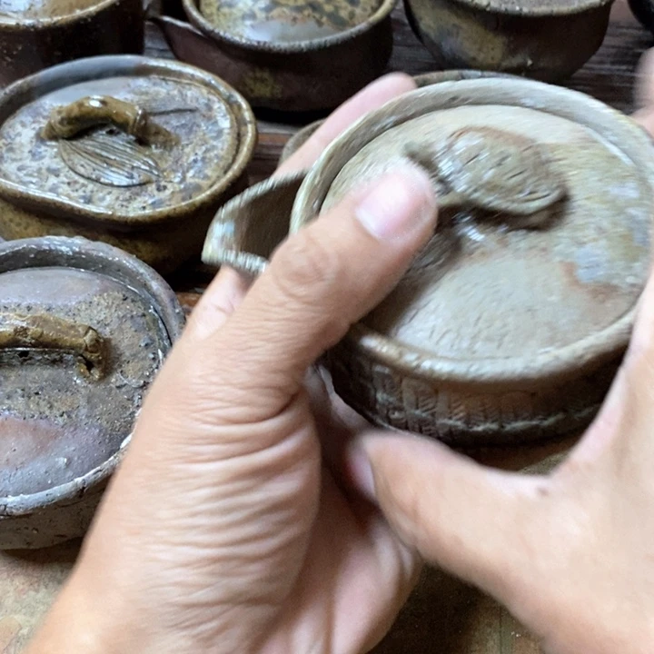 福***轩全手捏柴烧精品宝瓶