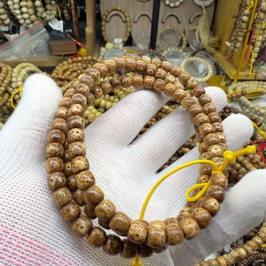 一***H吊坠星月菩提8*7虎皮脖挂