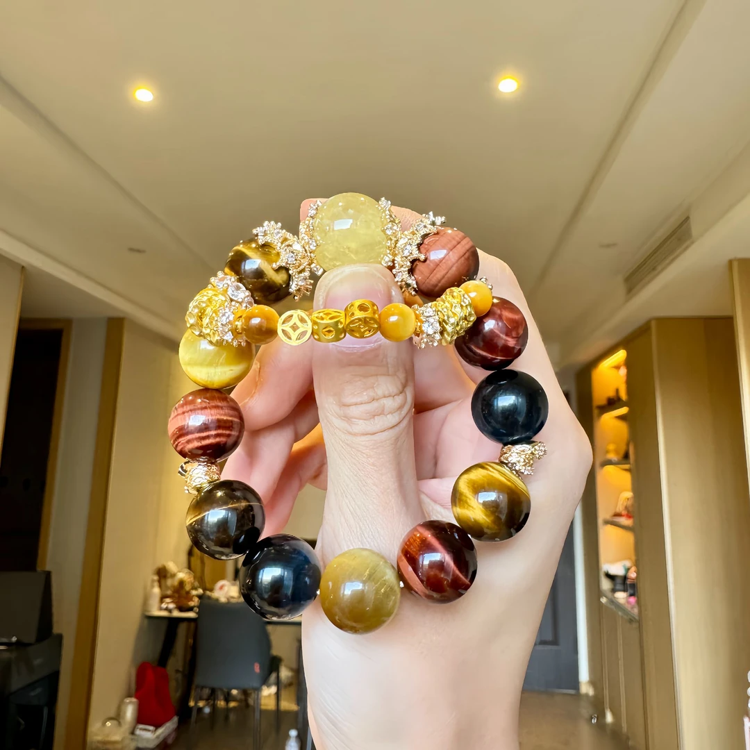 合金亚克力手链 蛇年本本新款多彩小虎手链