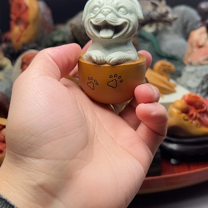 东北石松花石摆件