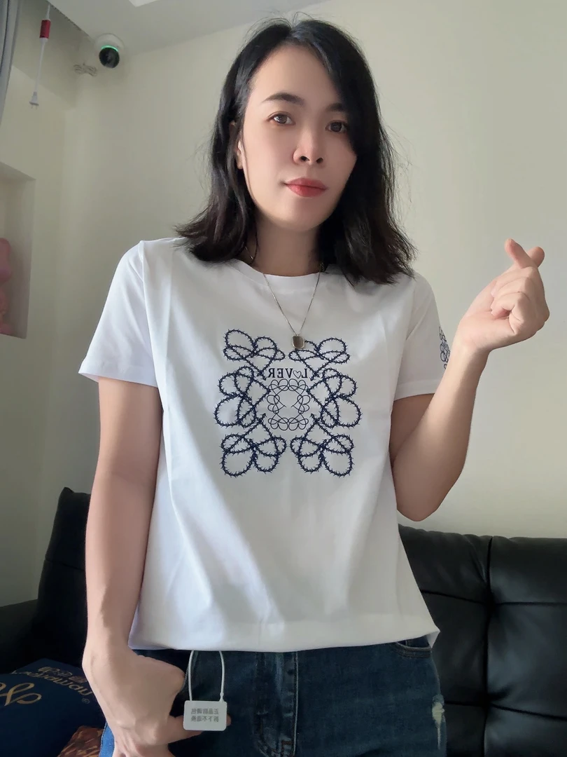 珠珠家白色短袖拼接休闲风ins印花T恤显瘦红色韩版时尚夏季宽松