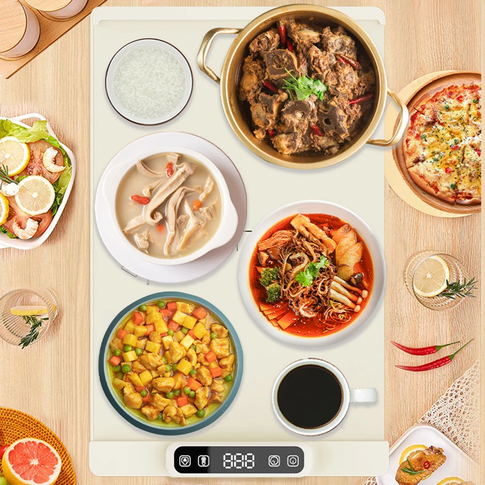 270W餐桌手机旋转桌面250w暖菜板450W圆形保暖保温板N1电加热