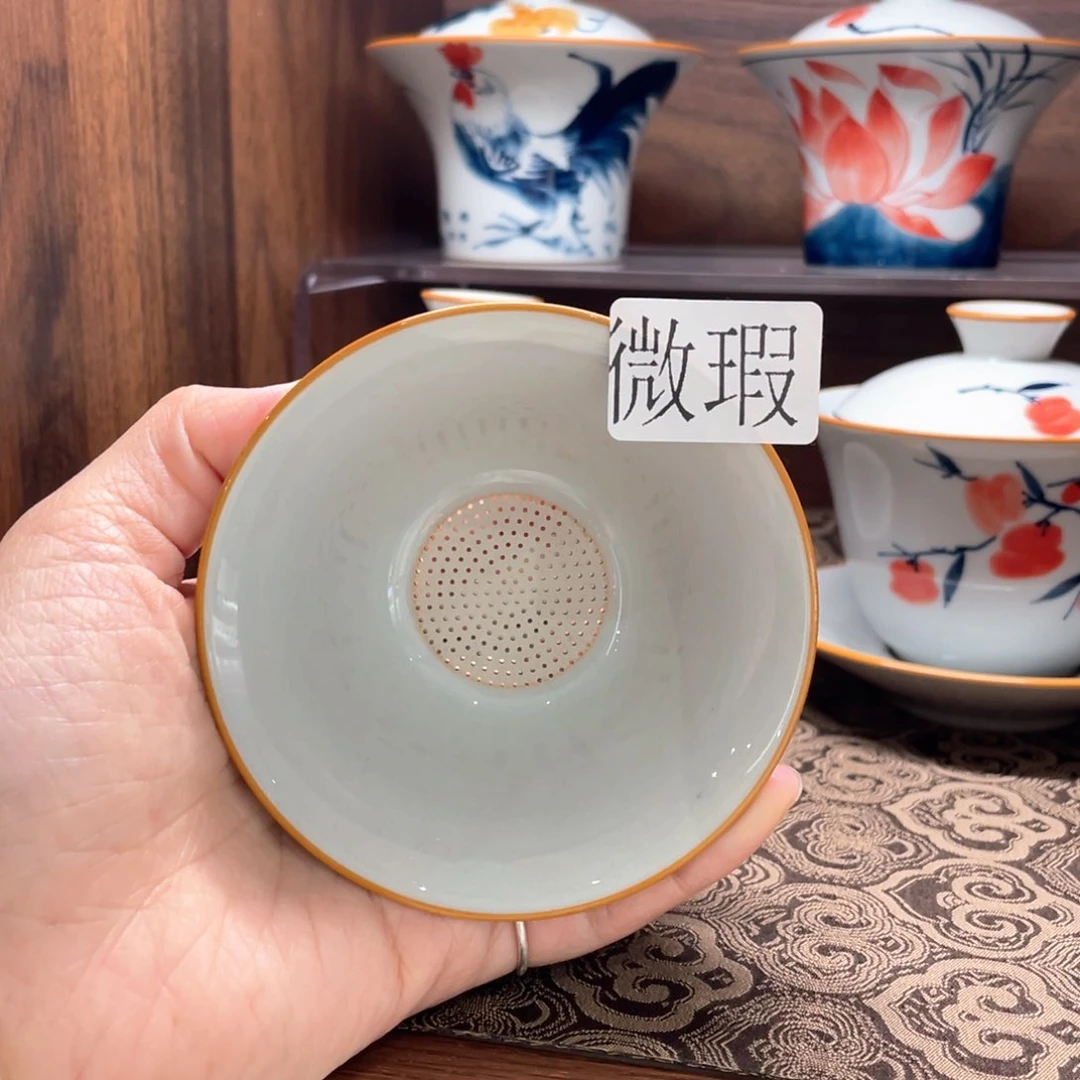 微瑕釉下彩纯手绘