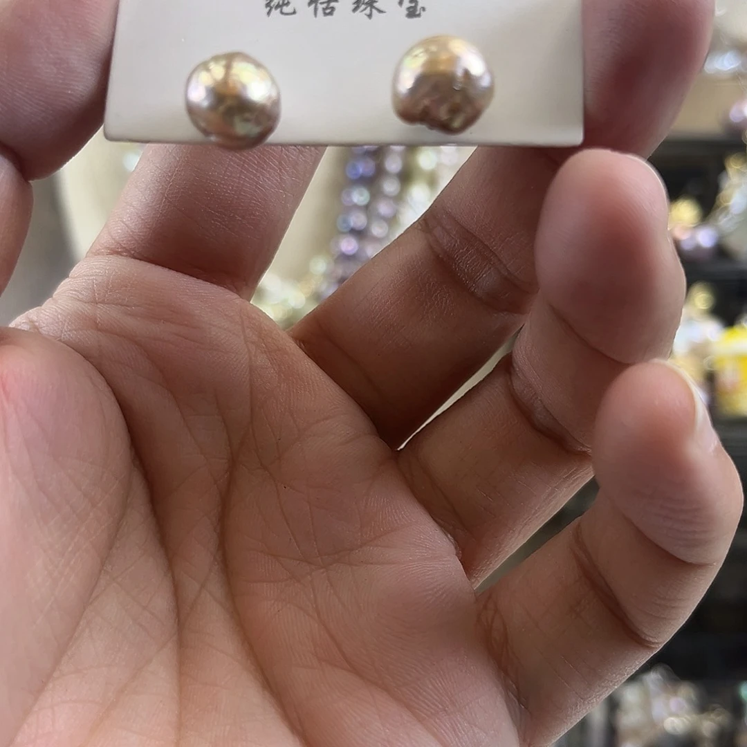 淡水珍珠耳饰未镶嵌【纯恬】