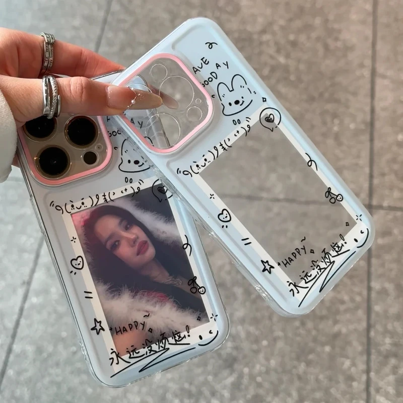 相框永远没烦恼适用苹果16/15/14Plus手机壳iPhone13Pro可爱xsm..