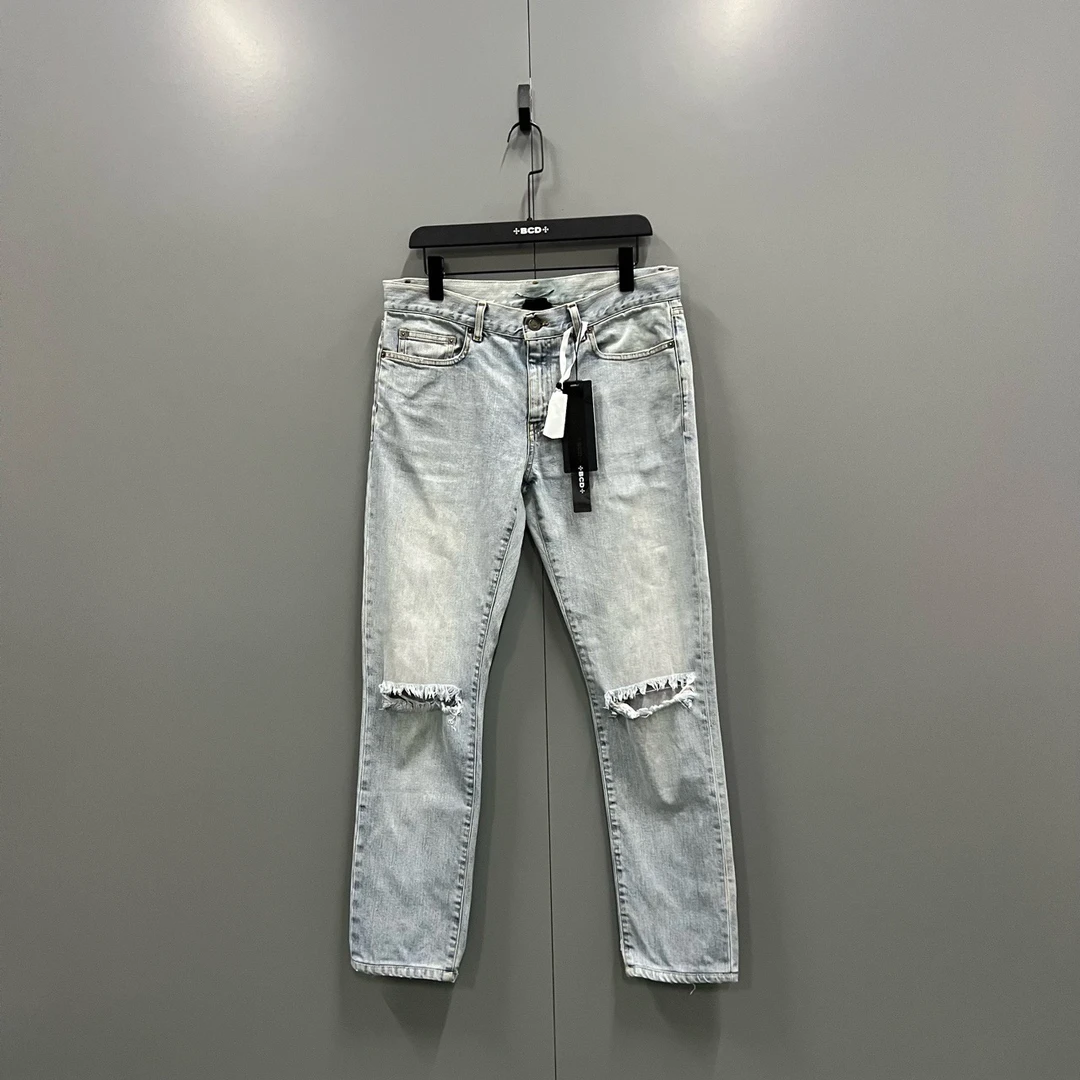95新 YSL/圣罗兰 （jp）304 水洗破坏牛仔裤