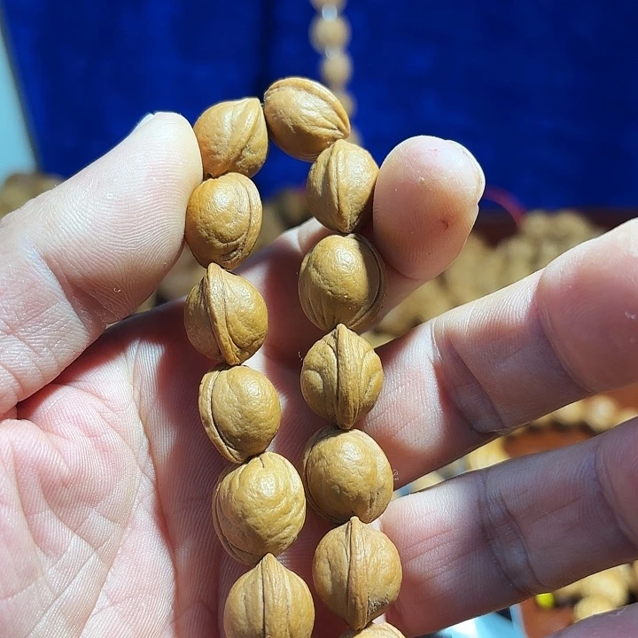 新***野桃核手串21颗1.3左右