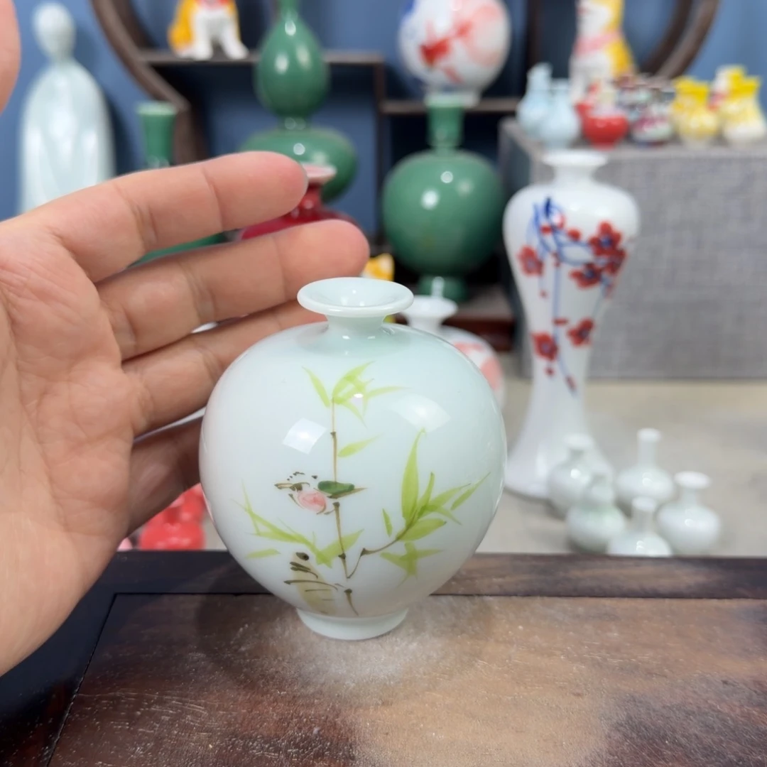 陶瓷手工小花器摆件