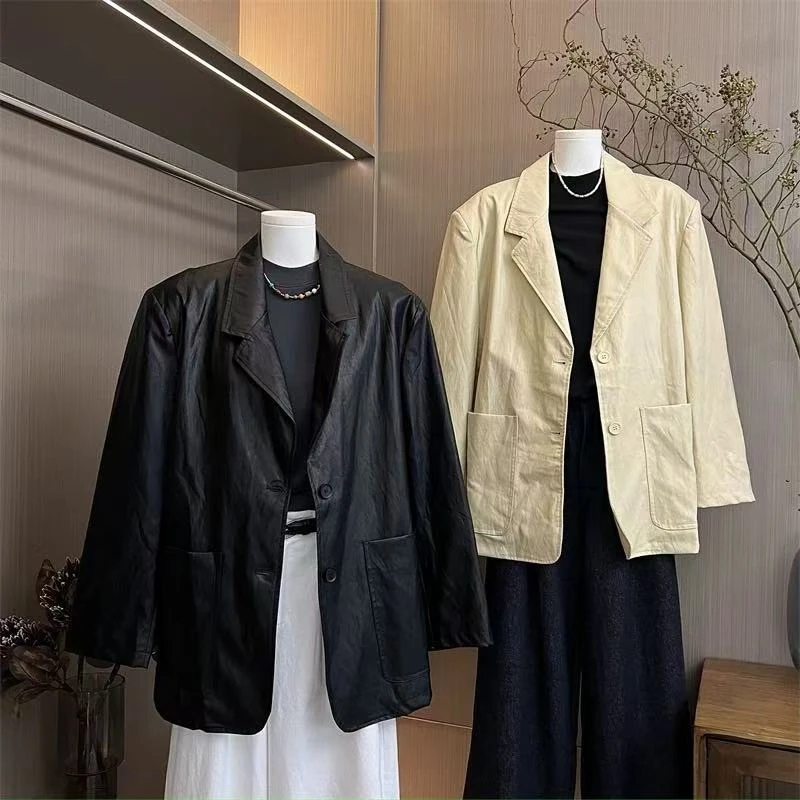 小妳XiaoNi———（春秋款皮西装外套2330231）