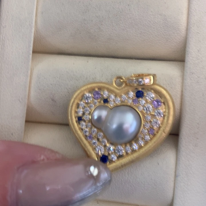 颈饰银S925镶嵌海水珍珠