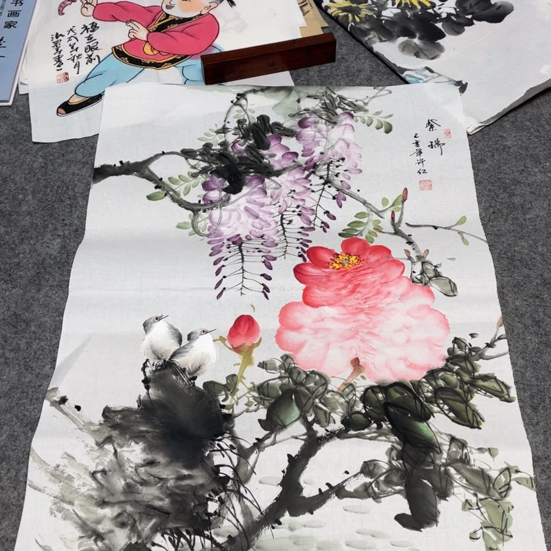 国画12.16纯手绘无边框作品