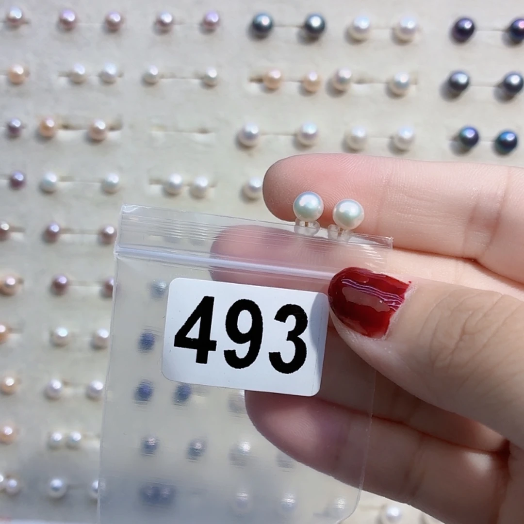 合金淡水珍珠耳饰