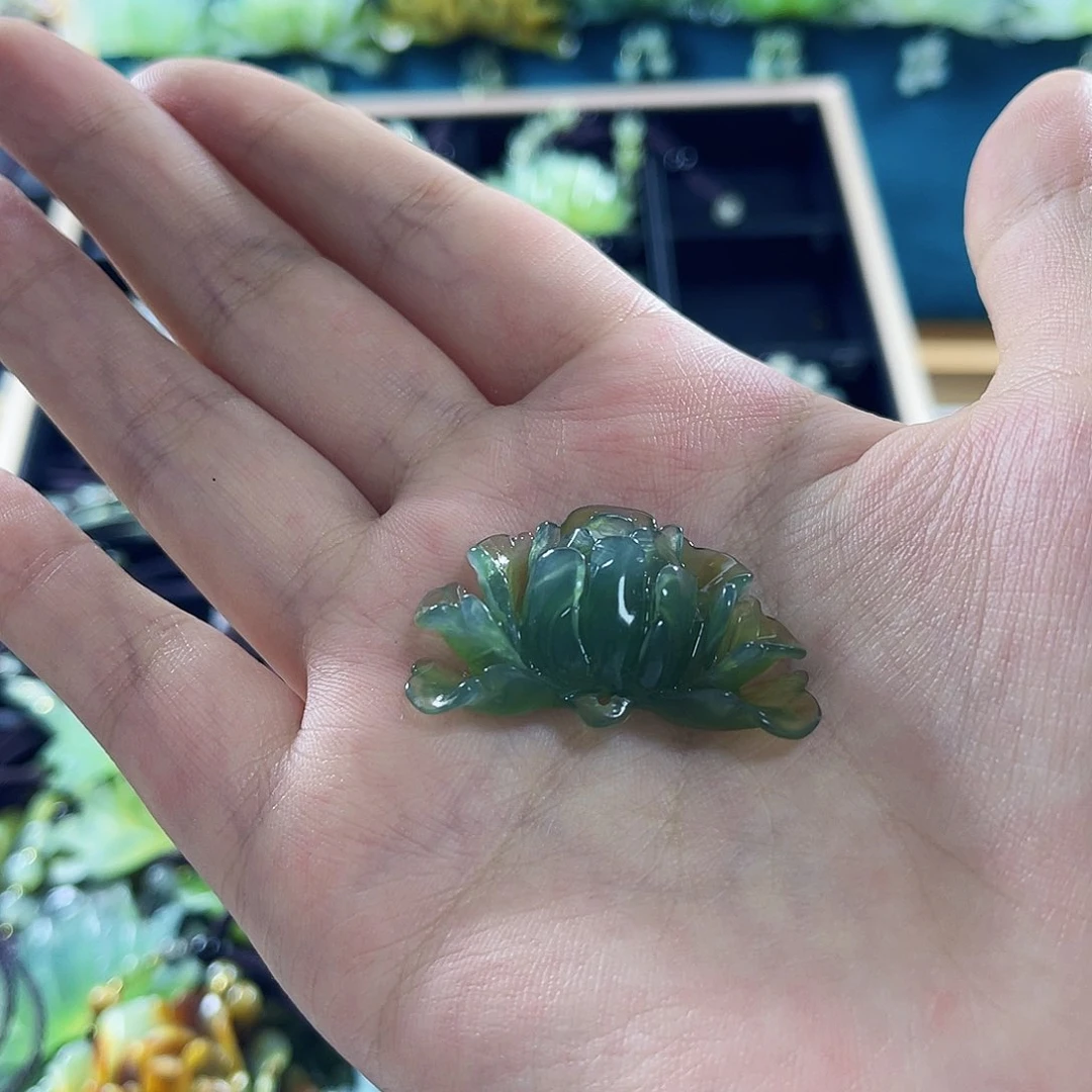 蛇纹石玉颈饰合金₍****