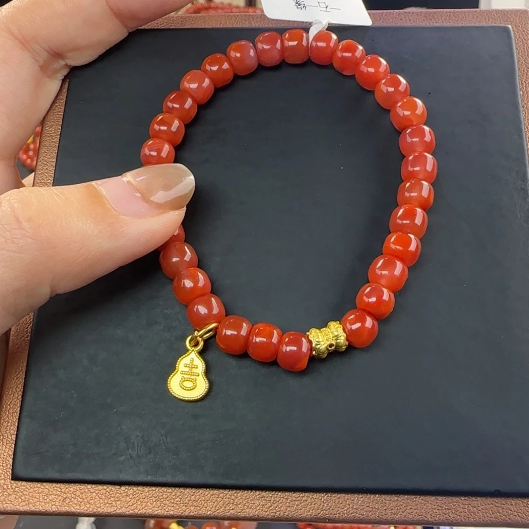 南红玛瑙未镶嵌手链