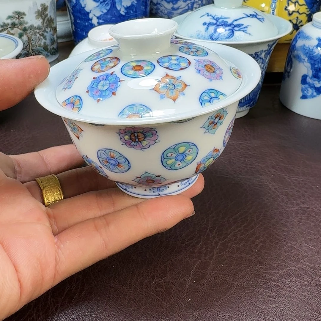 瓷片H****N现代景德镇陶瓷手绘茶具