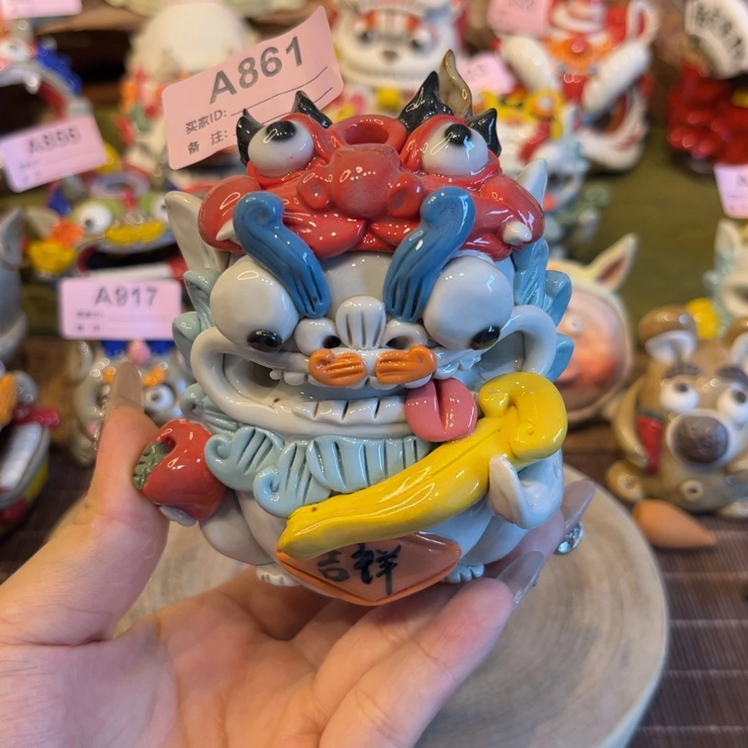 泥塑纯手工陶瓷摆件