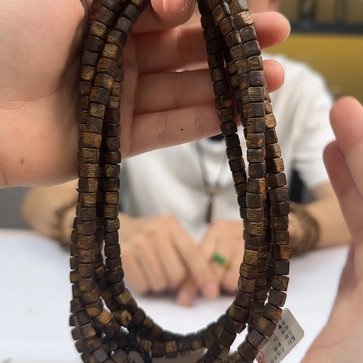 沉香手串紫棋方珠多样性发货1条16克