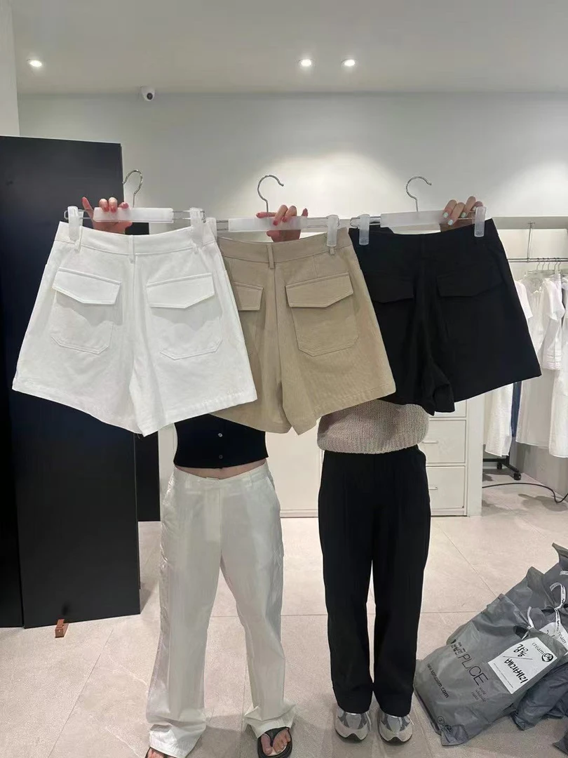 【婷婷家】不退换-东大门CR短裤休闲裤时尚百搭夏季简约