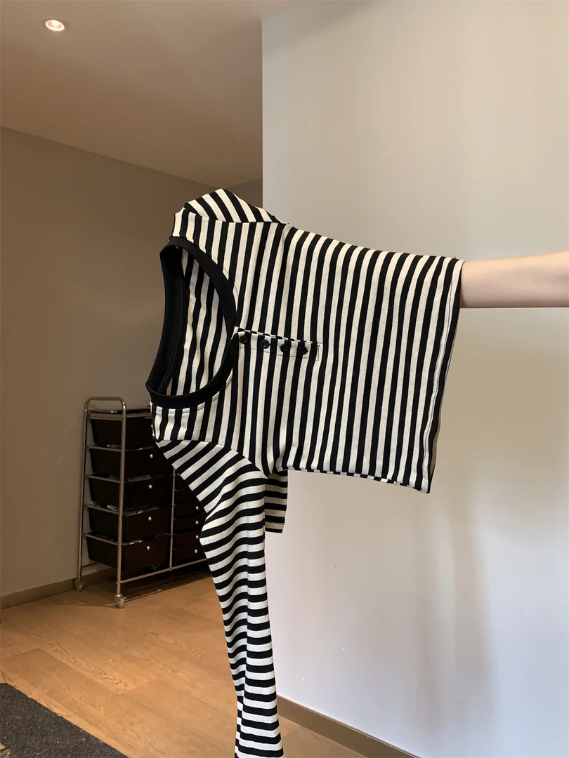 半开领条纹长袖打底衫t恤女韩显瘦系早秋长袖上衣洋气上档次百搭