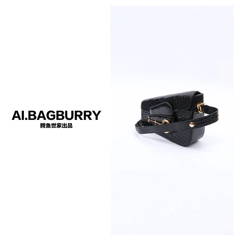 AI.BAGBURRY2025上新鳄鱼皮女包名媛气质黑色