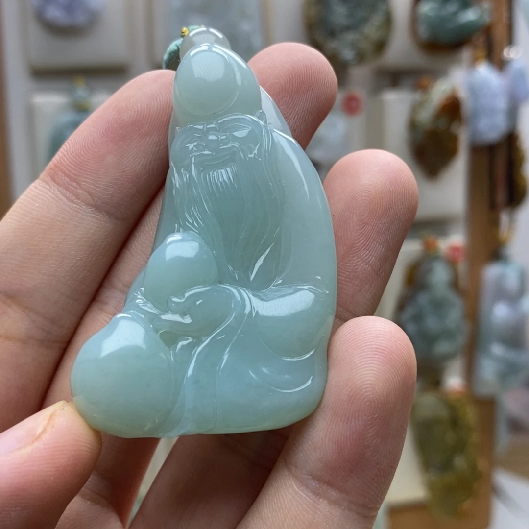 颈饰未镶嵌翡翠寿星佬