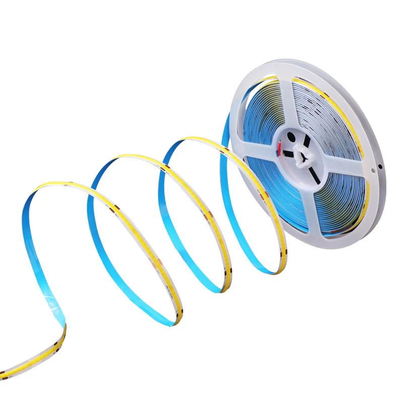 【发一盘5米】24V发光COB自粘高亮灯带8mm宽低压LED柔性软灯条352珠