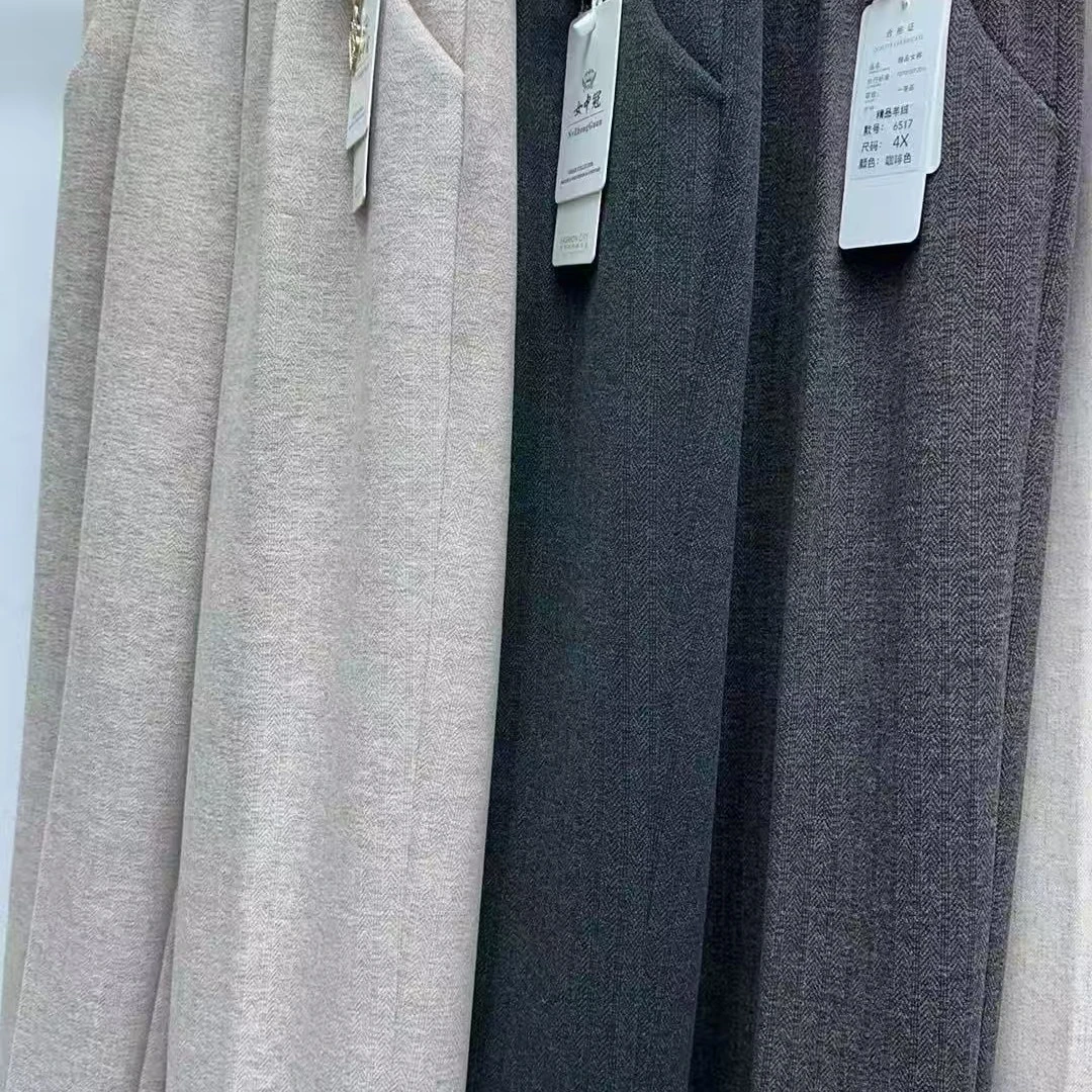 休闲裤磨毛透气保暖加绒冬季阔腿短裤，图片仅供参考 以直播间为准