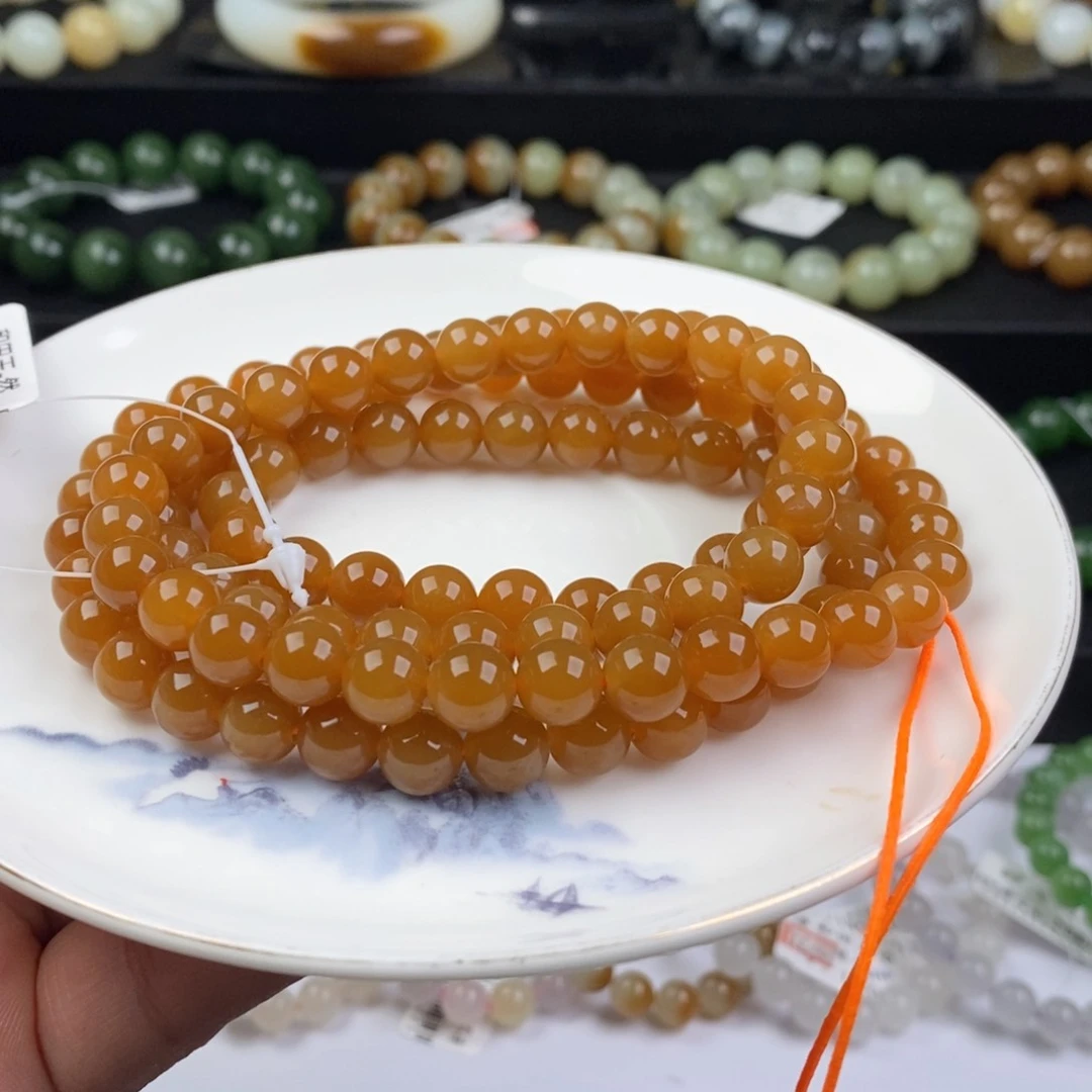 和田玉手串未镶嵌