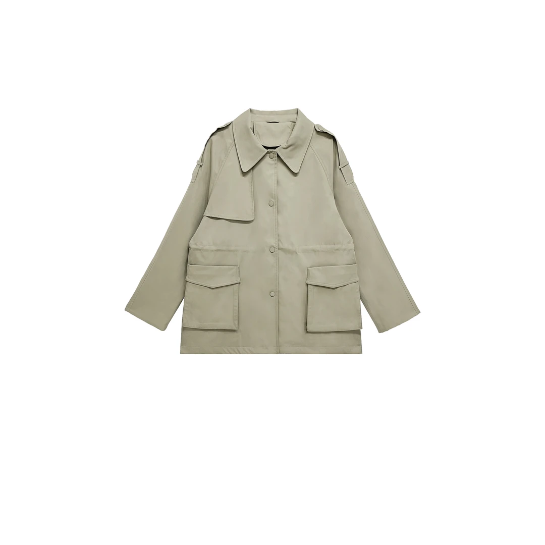 【亚楠本楠】柏林外套◆微珠光感内里收腰经典气质通勤风衣外套8337