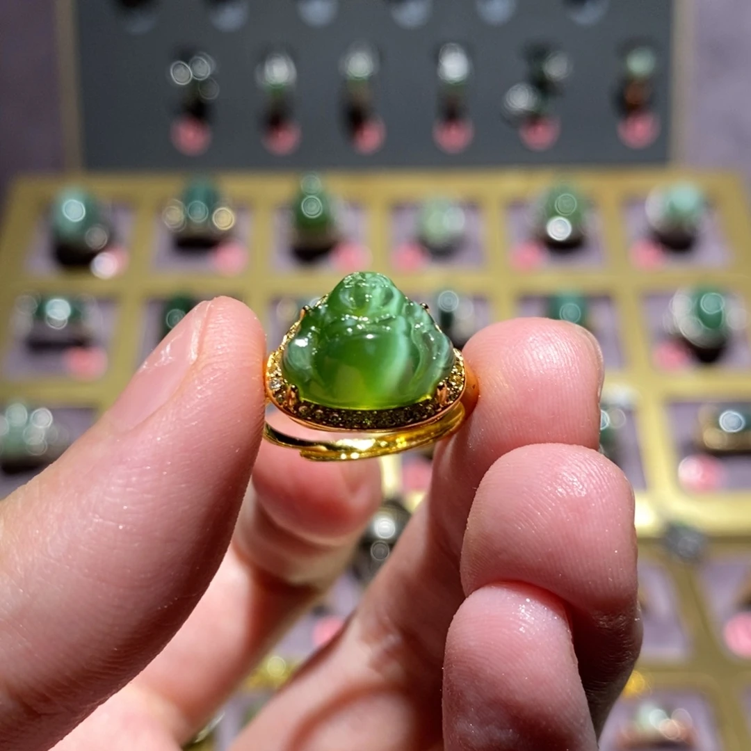 和田玉（碧玉）戒指未镶嵌