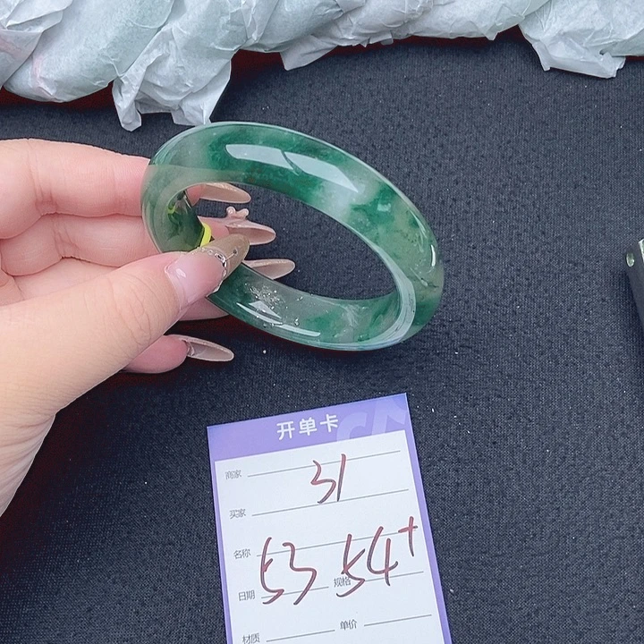 竹牌天然A货非洲翠手镯31