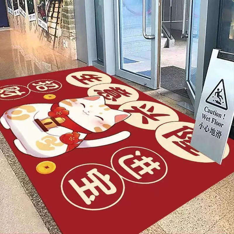 欢迎光临商用地垫店铺专用开业门口迎宾脚垫进门地毯可剪裁小店首