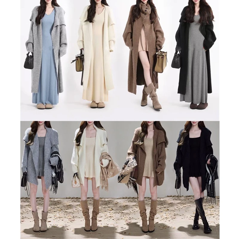 大被子【高定款】新款时尚洋气百搭女装针织毛衣外套潮流休闲服大衣